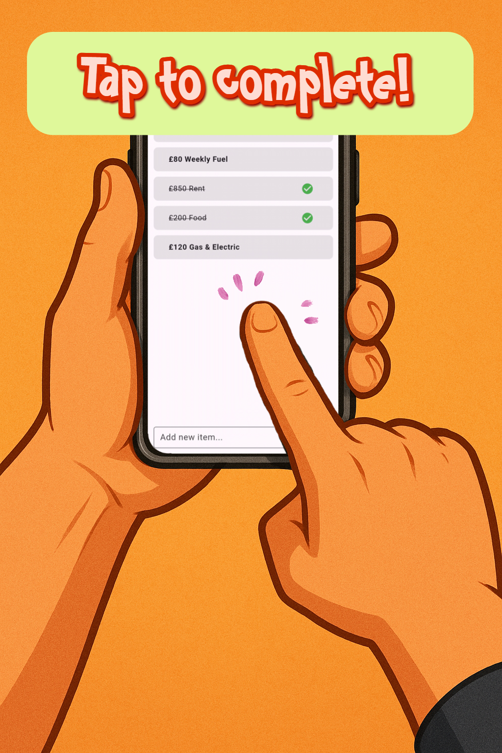 Tap to Complete Item